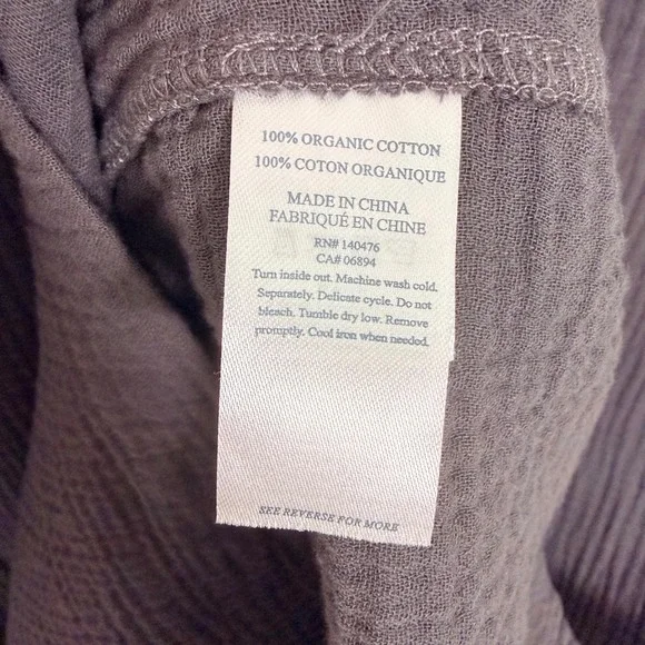 Faherty Dream Gauze Costa Midi Dress Washed Black Organic Cotton Sleeveless S - Picture 6 of 9